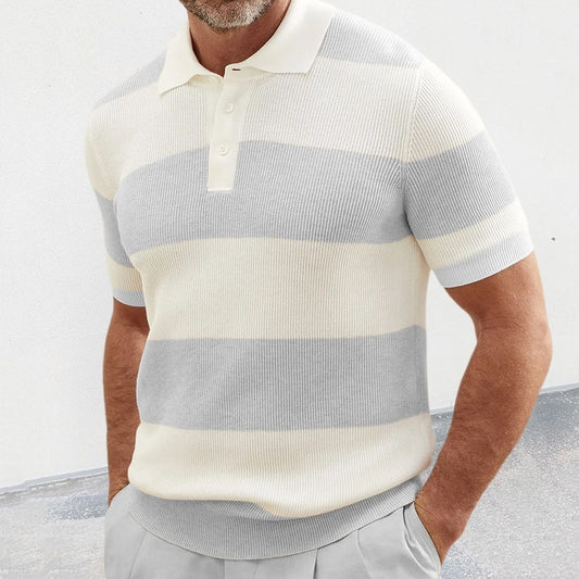 Men's Summer Lapel Sweater – Short Sleeve Fashion