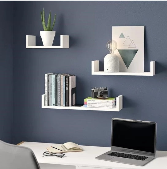 3-Piece Wall-Mounted U-Shelf Set