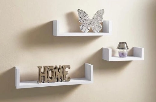 3-Piece Wall-Mounted U-Shelf Set