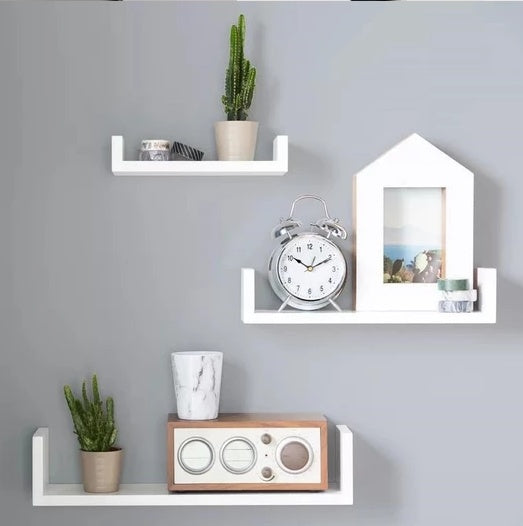 3-Piece Wall-Mounted U-Shelf Set