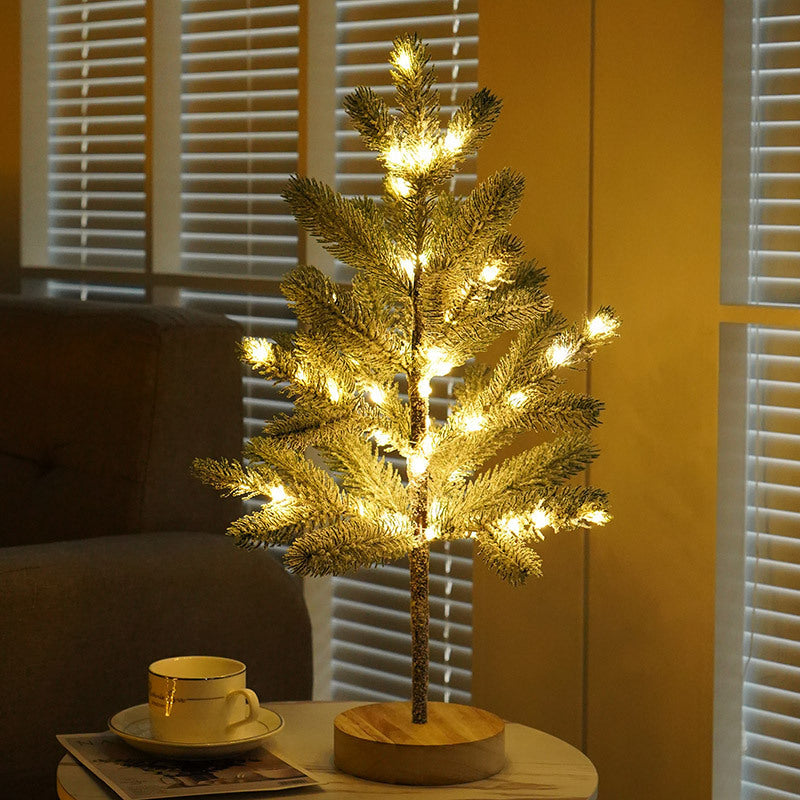 LED Lighted Pine Tree Table Lamp