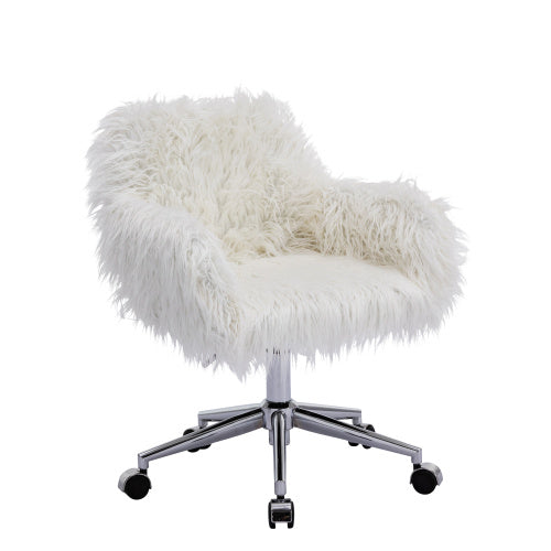 Modern Faux Fur Office & Makeup Chair