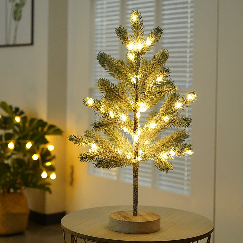 LED Lighted Pine Tree Table Lamp