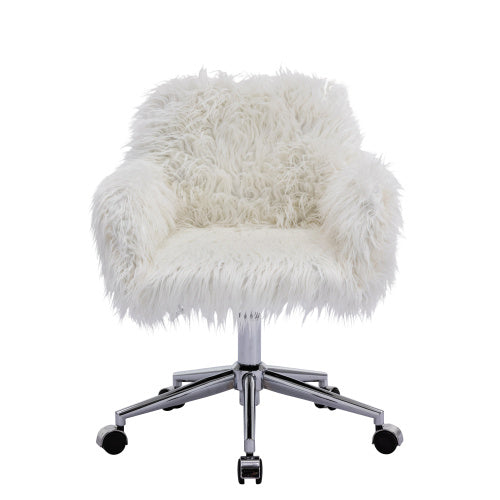 Modern Faux Fur Office & Makeup Chair