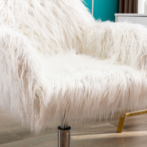 Modern Faux Fur Office & Makeup Chair